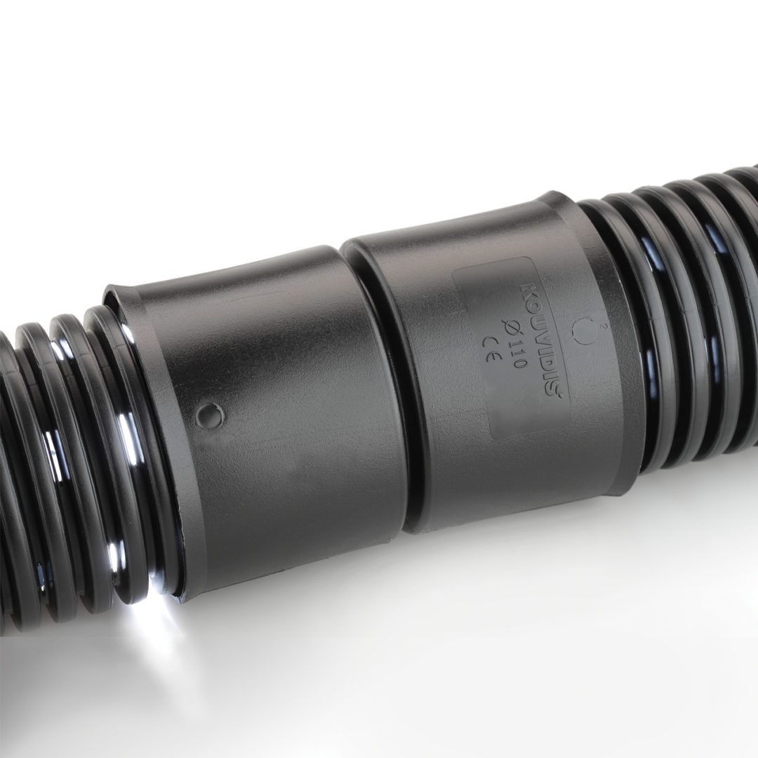 Перфорирана твърда тръба GEODRAIN с двойна структурирана стена